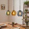 Ripoll hanging light, globe light, pendant light blue, gold, green, 3-light sources