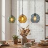 Ripoll hanging light, globe light, pendant light blue, gold, green, 3-light sources