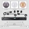 Koyoto hanging light, globe light, pendant light Amber, clear, Smoke-coloured, 3-light sources