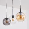 Koyoto hanging light, globe light, pendant light Amber, clear, Smoke-coloured, 3-light sources