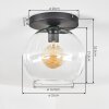 Koyoto ceiling light, globe light 25 cm clear, 1-light source