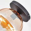 Koyoto ceiling light, globe light 25 cm Amber, clear, 1-light source