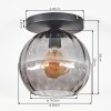 Koyoto ceiling light, globe light 25 cm Smoke-coloured, 1-light source