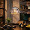Ripoll hanging light, globe light, pendant light chrome, clear, Smoke-coloured, 1-light source