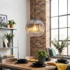 Ripoll hanging light, globe light, pendant light clear, Smoke-coloured, 1-light source