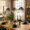 Koyoto hanging light, pendant light clear, Smoke-coloured, 3-light sources