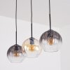 Koyoto hanging light, pendant light Amber, clear, Smoke-coloured, 3-light sources