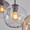 Koyoto hanging light, pendant light 20 cm Amber, clear, Smoke-coloured, 3-light sources