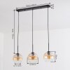 Koyoto hanging light, pendant light Amber, clear, 3-light sources