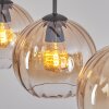 Koyoto hanging light, pendant light Amber, clear, 3-light sources