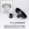 Koyoto ceiling light, globe light 25 cm chrome, clear, Smoke-coloured, 1-light source
