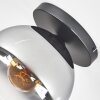 Koyoto ceiling light, globe light 25 cm clear, Smoke-coloured, 1-light source