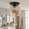Koyoto ceiling light, globe light 25 cm Amber, clear, 1-light source