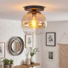 Koyoto ceiling light, globe light 25 cm Amber, clear, 1-light source