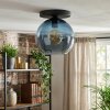 Koyoto ceiling light, globe light 25 cm blue, 1-light source
