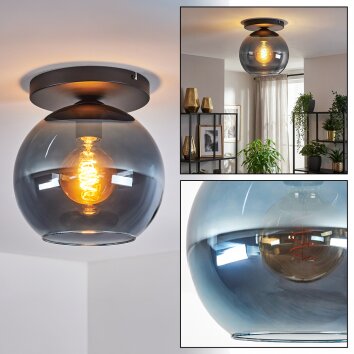 Koyoto ceiling light, globe light 25 cm blue, 1-light source