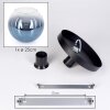 Koyoto ceiling light, globe light 25 cm blue, clear, 1-light source