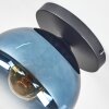 Koyoto ceiling light, globe light 25 cm blue, clear, 1-light source