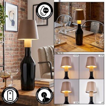 Salgadinho Outdoor table lamp, table lamp LED sand-coloured, 1-light source