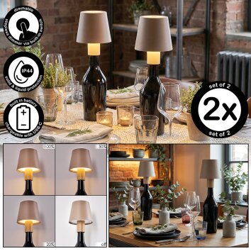 Salgadinho Outdoor table lamp, table lamp LED sand-coloured, 1-light source