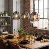 Koyoto hanging light, pendant light Smoke-coloured, 3-light sources