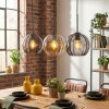 Koyoto hanging light, pendant light Amber, Smoke-coloured, 3-light sources