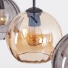 Koyoto hanging light, pendant light Amber, Smoke-coloured, 3-light sources