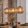 Koyoto hanging light, globe light, pendant light 30 cm coppery, 3-light sources