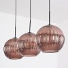 Koyoto hanging light, globe light, pendant light 30 cm coppery, 3-light sources