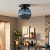 Koyoto ceiling light, globe light 25 cm blue, 1-light source