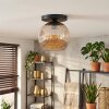 Ripoll ceiling light, globe light Amber, 1-light source