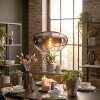 Mertola hanging light, pendant light clear, Smoke-coloured, 1-light source