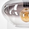 Mertola hanging light, pendant light clear, Smoke-coloured, 1-light source