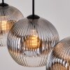Ripoll hanging light, globe light, pendant light clear, Smoke-coloured, 4-light sources