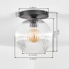 Koyoto ceiling light, globe light 25 cm clear, 1-light source