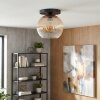 Koyoto ceiling light, globe light 25 cm Amber, clear, 1-light source