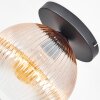 Koyoto ceiling light, globe light 25 cm Amber, clear, 1-light source