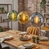 Koyoto hanging light, globe light, pendant light 30 cm blue, gold, green, 3-light sources