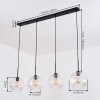 Ripoll hanging light, globe light, pendant light clear, 4-light sources