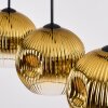 Ripoll hanging light, globe light, pendant light gold, clear, 4-light sources