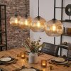 Ripoll hanging light, globe light, pendant light Amber, clear, 4-light sources