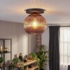 Koyoto ceiling light, globe light 25 cm coppery, 1-light source