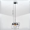 Mertola hanging light, pendant light clear, Smoke-coloured, 1-light source