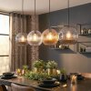 Ripoll hanging light, globe light, pendant light Amber, clear, Smoke-coloured, 4-light sources