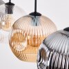 Ripoll hanging light, globe light, pendant light Amber, clear, Smoke-coloured, 4-light sources