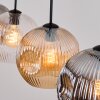 Ripoll hanging light, globe light, pendant light Amber, clear, Smoke-coloured, 4-light sources