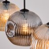 Ripoll hanging light, globe light, pendant light Amber, Smoke-coloured, 4-light sources