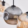 Ripoll hanging light, globe light, pendant light Amber, clear, Smoke-coloured, 4-light sources