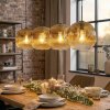 Ripoll hanging light, globe light, pendant light gold, clear, 4-light sources