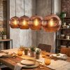 Ripoll hanging light, globe light, pendant light coppery, 4-light sources